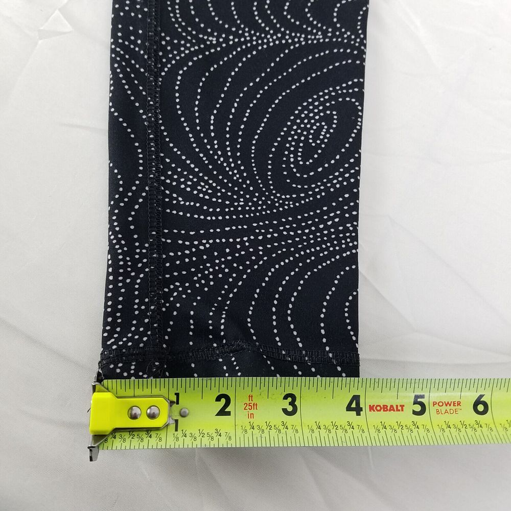 Mossimo Leggings Womens XS Black Low Rise Geometric Print Pants W22 x L28 - Picture 7 of 9